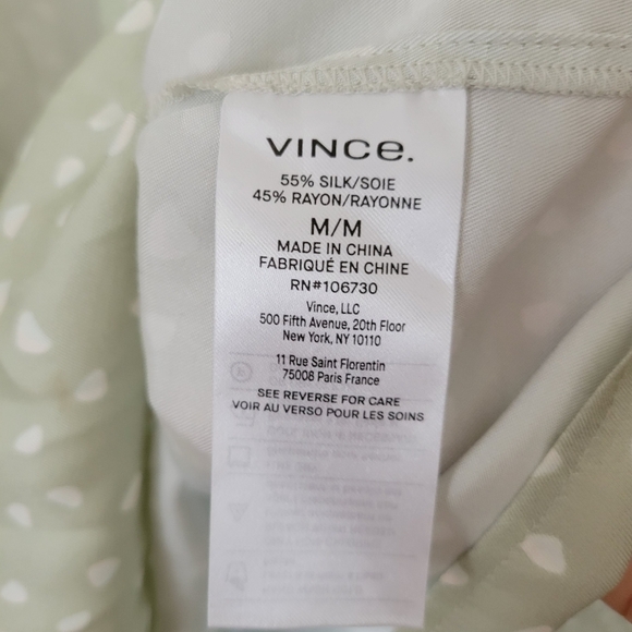 Vince Abstract Dot Silk Blend Blouse M - Picture 5 of 12